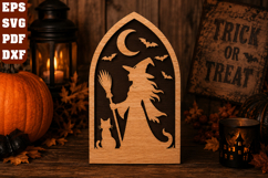 Halloween Witch Laser Cut SVG Product Image 1