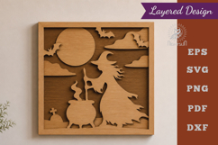 Halloween Witch Layered Lasercut Product Image 1