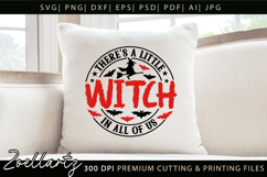 Spooky Witch SVG Cut File Funny Halloween T-shirt Mug Design Product Image 1