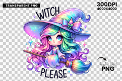 halloween witch please girl png, witch please halloween clipart, cute witch girl sublimation design, kawaii witch please artwork, trendy halloween witch printable, witchy halloween phrase png, halloween girl with witch hat design, halloween sassy witch cl