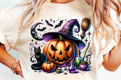 witch pumpkin halloween png, black cat clipart, halloween witch sublimation design, spooky pumpkin illustration, halloween black cat png, witch hat pumpkin clipart, halloween sublimation png, halloween clipart for cricut, scary pumpkin with cat, halloween