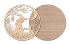 Halloween Witch &amp; Rabbit Laser Cut SVG Product Image 2
