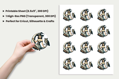 Halloween Sticker, Witch Riding Owl PNG, Owl Halloween Sticker, Halloween PNG, Spooky Sticker Design, Gothic Halloween Sticker, Flying Witch Owl, Printable Halloween Stickers, Cricut Halloween Design, Halloween Sublimation