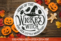Home of The Wicked Witch SVG Sign | Halloween Door Sign SVG Product Image 1