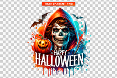 Halloween Witch Skull Pumpkin Sublimation Clipart PNG Product Image 3