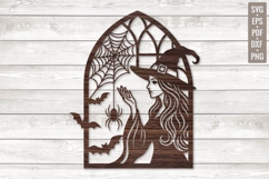 Halloween Witch &amp; Spider SVG Product Image 1