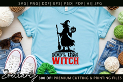 Spooky Witch SVG Cut File Funny Halloween T-shirt Mug Design Product Image 7