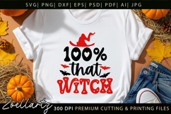 Spooky Witch SVG Cut File Funny Halloween T-shirt Mug Design Product Image 1