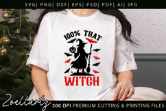 Spooky Witch SVG Cut File Funny Halloween T-shirt Mug Design Product Image 2