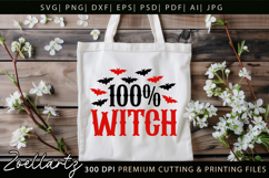 Spooky Witch SVG Cut File Funny Halloween T-shirt Mug Design Product Image 5