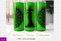 Witch and Web Tumbler Wrap|3d Puffy Halloween Design Product Image 2