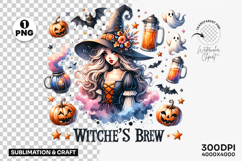 Halloween Witch Witches Brew Clipart PNG Sublimation Design Product Image 1