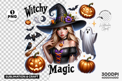halloween witchy magic png, halloween witch clipart, halloween magical design, witch hat halloween art, halloween sublimation file, halloween spooky witch png, halloween sticker design, witchcraft halloween clipart, halloween mystical art png, enchanted h