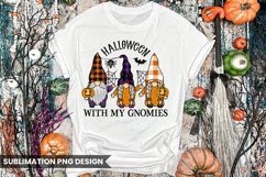 Halloween with my Gnomies Sublimation Design Product Image 1