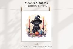 Halloween Wizard Kitten Witch Black Cats Clipart PNG Spooky Fairy Tale Art Image Watercolor witch magic Print illustration sublimation creepy printable digital watercolor cute halloween kitten kitty pumpkin clipart, spooky sublimation nursery, Creepy Wit 