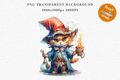 Halloween Wizard Kitten Witch Black Cats Clipart PNG Spooky Fairy Tale Art Image Watercolor witch magic Print illustration sublimation creepy printable digital watercolor cute halloween kitten kitty pumpkin clipart, spooky sublimation nursery, Creepy Witc