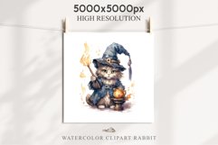 Halloween Wizard Kitten Witch Black Cats Clipart PNG Spooky Fairy Tale Art Image Watercolor witch magic Print illustration sublimation creepy printable digital watercolor cute halloween kitten kitty pumpkin clipart, spooky sublimation nursery, Creepy Witc