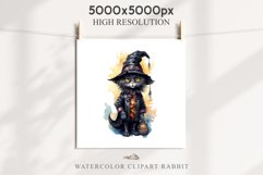 Halloween Wizard Kitten Witch Black Cats Clipart PNG Spooky Fairy Tale Art Image Watercolor witch magic Print illustration sublimation creepy printable digital watercolor cute halloween kitten kitty pumpkin clipart, spooky sublimation nursery, Creepy Wit 