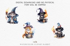 watercolor cute halloween kitten kitty pumpkin clipart, spooky sublimation nursery, Creepy Halloween Wizard Kitten Witch Black Cats Clipart PNG Spooky Fairy Tale Art Image Watercolor witch magic Print illustration sublimation creepy printable digital