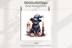 Halloween Wizard Kitten Witch Black Cats Clipart PNG Spooky Fairy Tale Art Image Watercolor witch magic Print illustration sublimation creepy printable digital watercolor cute halloween kitten kitty pumpkin clipart, spooky sublimation nursery, Creepy Wit 