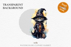 Halloween Wizard Kitten Witch Black Cats Clipart PNG Spooky Fairy Tale Art Image Watercolor witch magic Print illustration sublimation creepy printable digital watercolor cute halloween kitten kitty pumpkin clipart, spooky sublimation nursery, Creepy Wit 