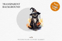Halloween Wizard Kitten Witch Black Cats Clipart PNG Spooky Fairy Tale Art Image Watercolor witch magic Print illustration sublimation creepy printable digital watercolor cute halloween kitten kitty pumpkin clipart, spooky sublimation nursery, Creepy Wit 