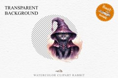 Halloween Wizard Kitten Witch Black Cats Clipart PNG Spooky Fairy Tale Art Image Watercolor witch magic Print illustration sublimation creepy printable digital watercolor cute halloween kitten kitty pumpkin clipart, spooky sublimation nursery, Creepy Wit 