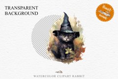 Halloween Wizard Kitten Witch Black Cats Clipart PNG Spooky Fairy Tale Art Image Watercolor witch magic Print illustration sublimation creepy printable digital watercolor cute halloween witch cat kitty pumpkin clipart, spooky sublimation nursery, Creepy a