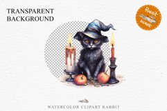 Halloween Wizard Kitten Witch Black Cats Clipart PNG Spooky Fairy Tale Art Image Watercolor witch magic Print illustration sublimation creepy printable digital watercolor cute halloween kitten kitty pumpkin clipart, spooky sublimation nursery, Creepy Wit 