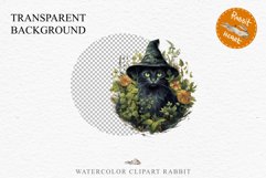 Halloween Wizard Kitten Witch Black Cats Clipart PNG Spooky Fairy Tale Art Image Watercolor witch magic Print illustration sublimation creepy printable digital watercolor cute halloween witch cat kitty pumpkin clipart, spooky sublimation nursery, Creepy 