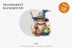 Halloween Wizard Kitten Witch Black Cats Clipart PNG Spooky Fairy Tale Art Image Watercolor witch magic Print illustration sublimation creepy printable digital watercolor cute halloween kitten kitty pumpkin clipart, spooky sublimation nursery, Creepy Witc