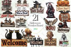 Halloween Wooden Board Sublimation Product Image 1
