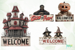 Halloween Wooden Board Sublimation Product Image 1