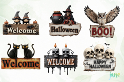 Halloween Wooden Board Sublimation Product Image 5