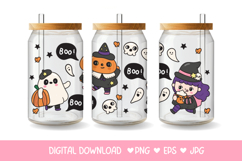 Halloween Characters Libbey glass wrap kawaii clipart Product Image 2