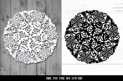 Halloween Mandala Papercut SVG, Mandala Halloween SVG,PNG Product Image 1