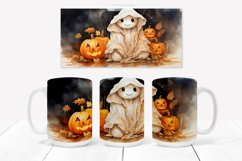 Halloween mug sublimation | Halloween ghost flower mug wrap