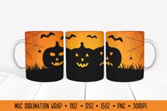 Halloween Mug Sublimation Wrap. Halloween Pumpkins Mug Product Image 1