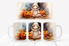 Halloween mug | Halloween ghost flower mug wrap