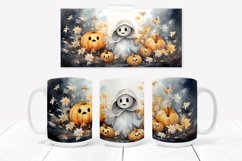 Halloween mug | Halloween ghost flower sublimation mug