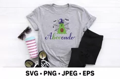 Aboocado a-boo-cado Funny Halloween pun quote. SVG cut file Product Image 2