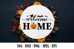 Welcome home SVG. Halloween Farmhouse Sign. Welcome Sign Product Image 1