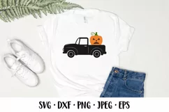 Halloween retro truck SVG. Halloween farmhouse sign. Product Image 3