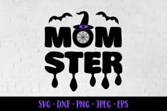 Momster SVG. Mom life quote. Funny Halloween shirt design Product Image 1
