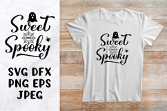 Sweet and spooky SVG. Funny Halloween quote shirt design Product Image 1