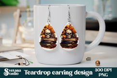Skull sunflower earring