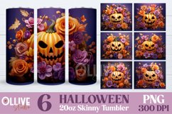 Halloween 3D Sublimation Tumbler Wrap PNG Bundle Product Image 1