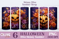 Halloween 3D Sublimation Tumbler Wrap PNG Bundle Product Image 2