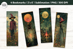 Halloween Themed Bookmark Vol.2, Printable Crafts, 4 PNG Product Image 1