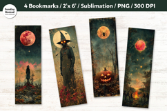 Halloween Themed Bookmark Vol.2, Printable Crafts, 4 PNG Product Image 1